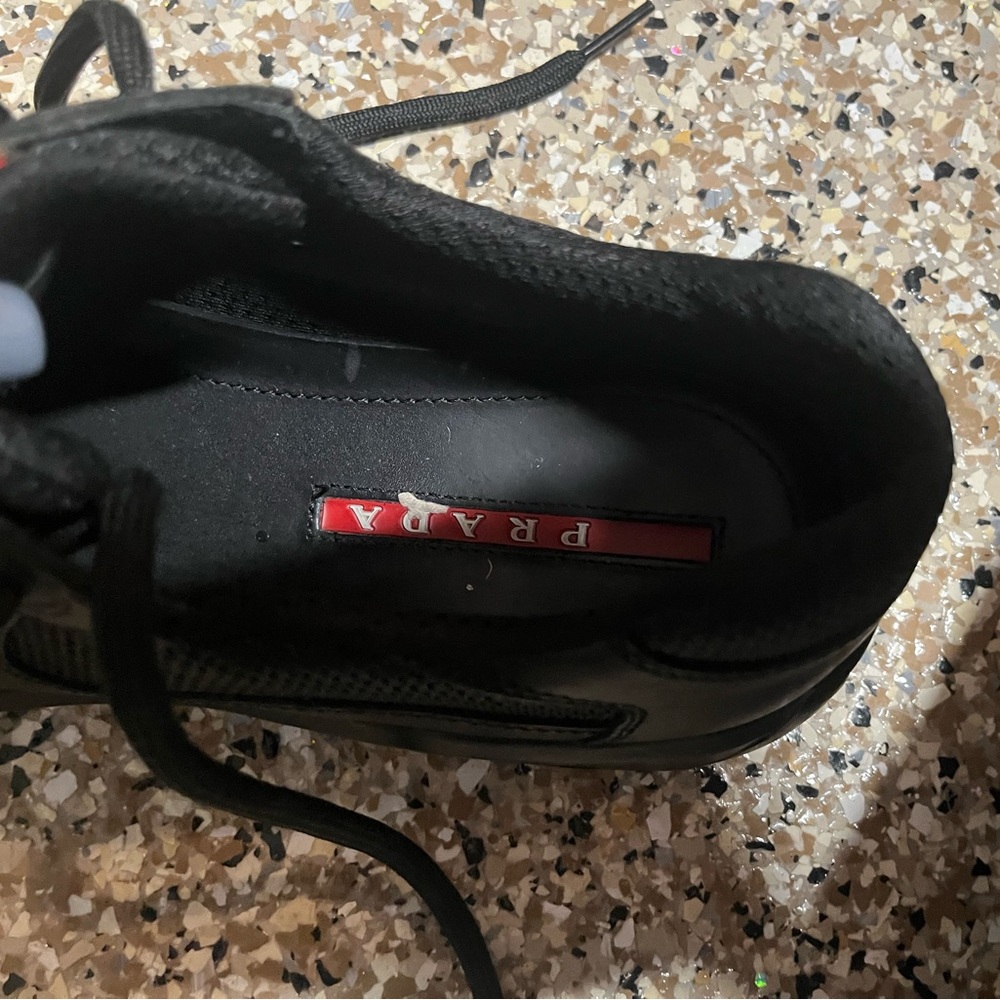 Prada Black and Red Sneakers